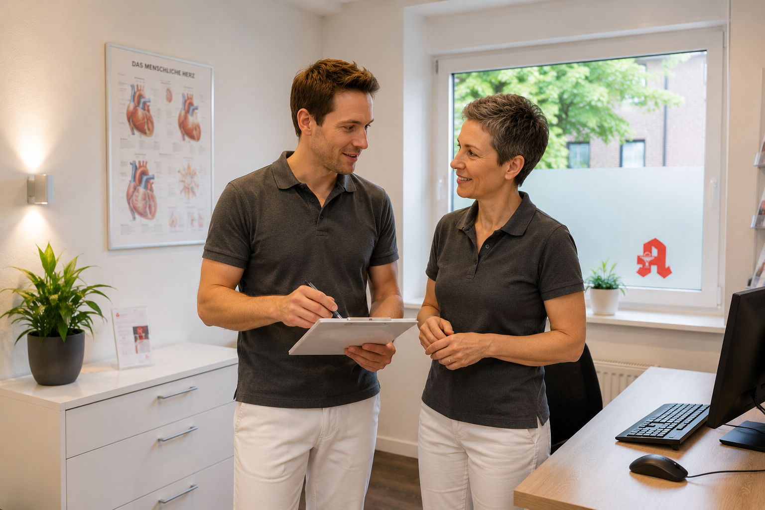 Dr. Felix Schmuck und Dr. Désirée Seebohm-Gieshoff im Austausch